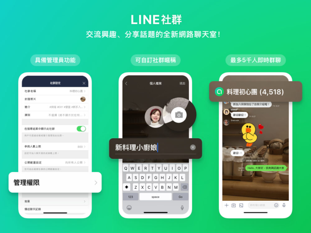 【圖1】「LINE社群」將在台推出 5月13日起試營運